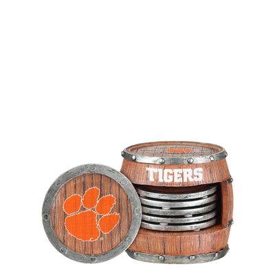 FOCO Clemson Tigers NCAA 5 Pack Barrel Coasters