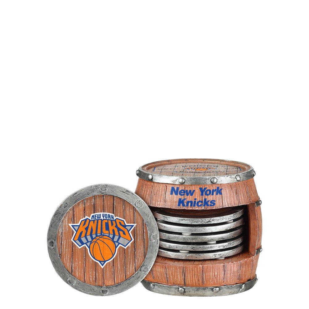 FOCO New York Knicks NBA 5-Pack Barrel Coaster Set