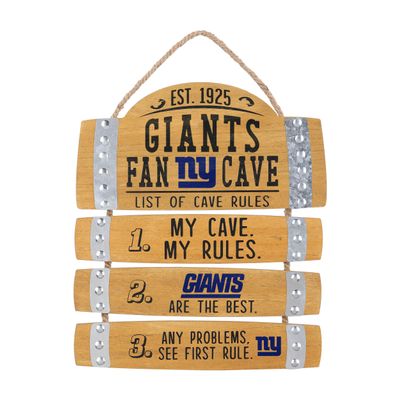FOCO New York Giants NFL Barrel Slat Mancave Sign
