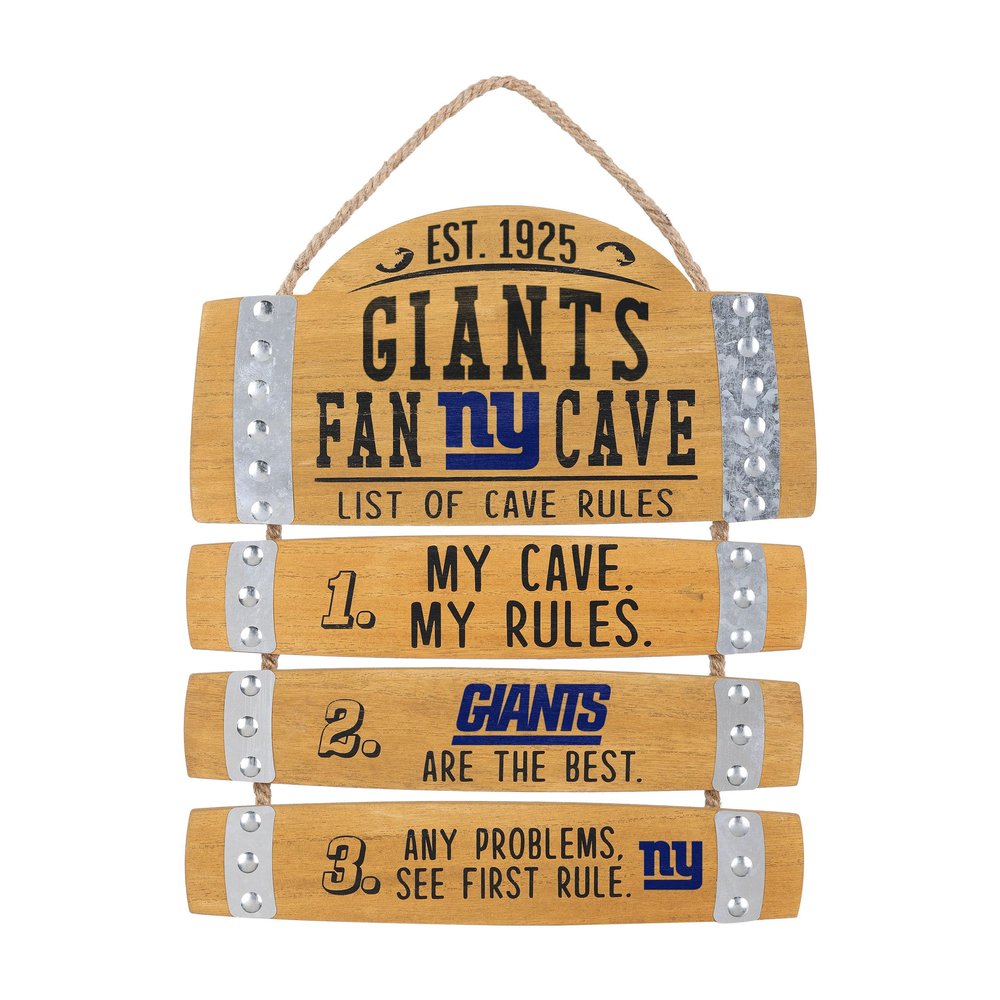 FOCO New York Giants NFL Barrel Slat Mancave Sign
