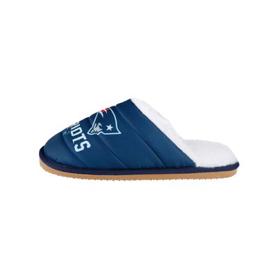 FOCO New England Patriots NFL Mens Big Logo Mule Slipper - L