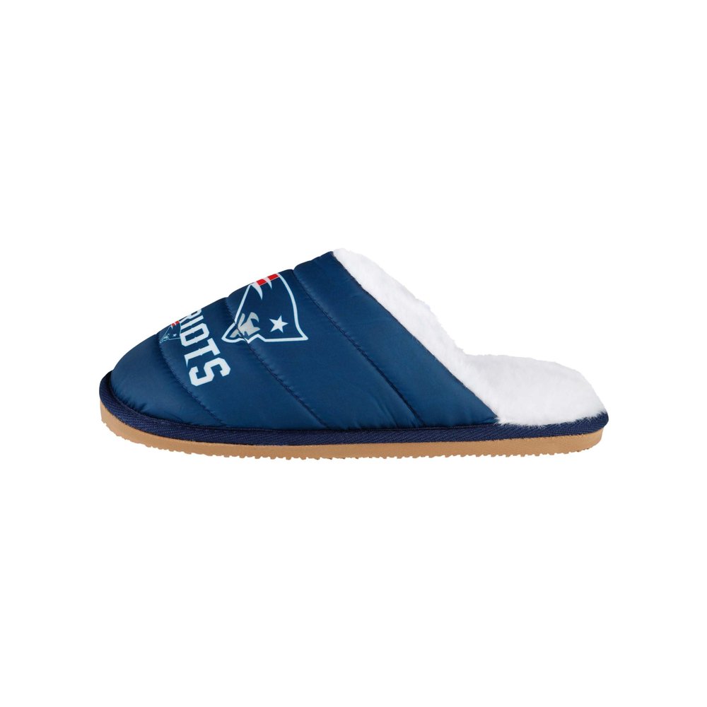 FOCO New England Patriots NFL Mens Big Logo Mule Slipper - L