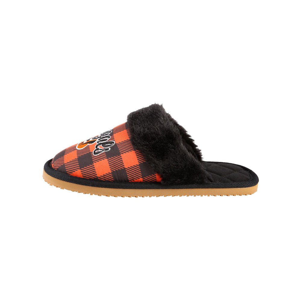 FOCO Cincinnati Bengals NFL Womens Plaid Sherpa Mule Slipper - XL