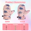 Fynnsure Toddler Mittens Baby Waterproof Snow Gloves Kids Ski Snow Gloves Cold Weather Mittens for Boys Girls Pink Dinosaur 2-4 Years view 4
