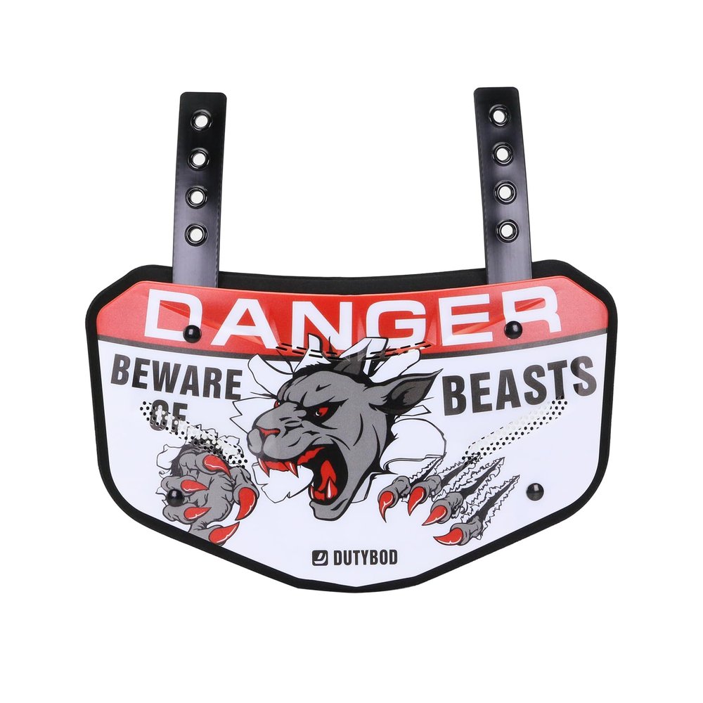 DUTYBOD Football Back Plate-Rear Protector Lower Back Pads for Football Players Football Back Plates with Vents Back Flaps Low Back Pad Protection for Youth & Adult (Black)