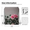 Drawstring Backpack for women,Versatile drawstring bag,Water-Resistant Cinch Bag,Gym sackpack-Pink Rose view 2