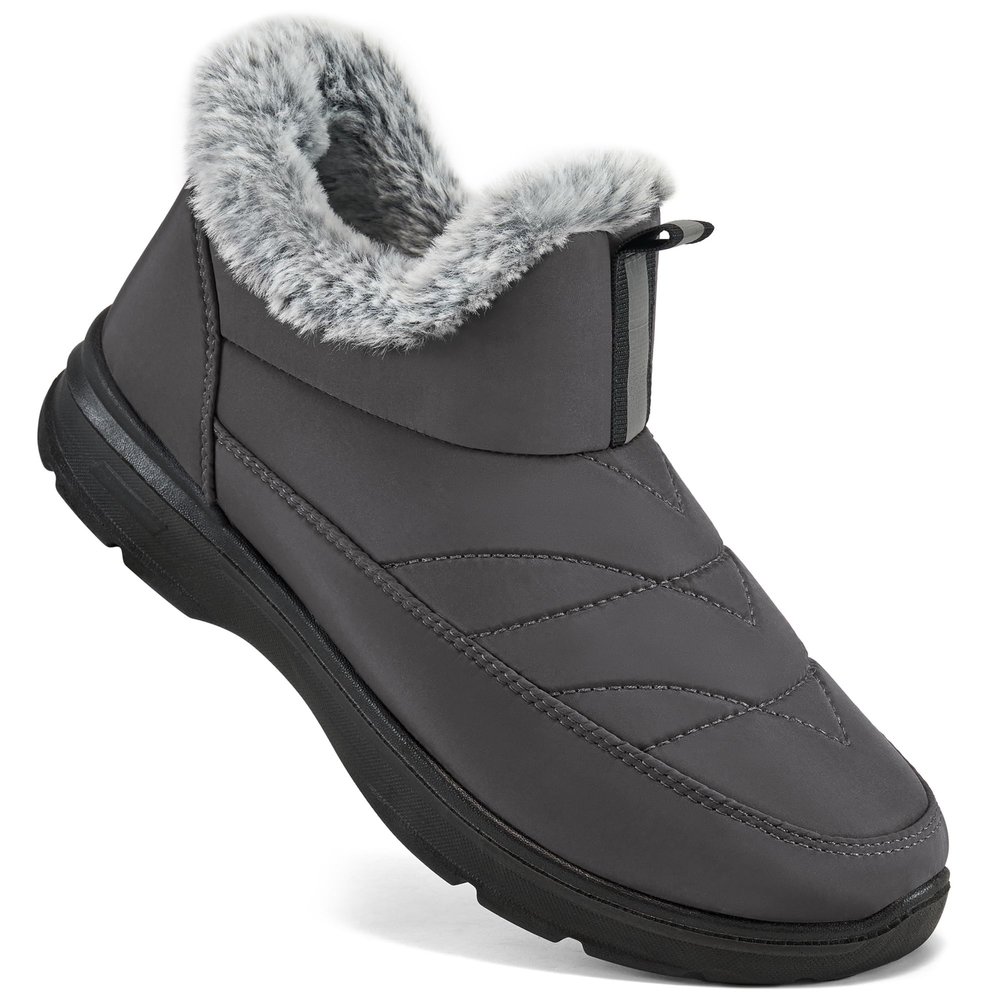 Ecetana Womens Winter Boots Snow Shoes Waterproof Warm Fur Lined Booties Slip on Ankle Boots for Walking
