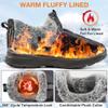 Ecetana Womens Winter Boots Snow Shoes Waterproof Warm Fur Lined Booties Slip on Ankle Boots for Walking view 4