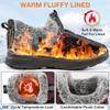 Ecetana Womens Winter Boots Snow Shoes Waterproof Warm Fur Lined Booties Slip on Ankle Boots for Walking view 4