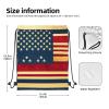 Drawstring Backpack for women,Versatile drawstring bag,Water-Resistant Cinch Bag,Gym sackpack-American Flag print view 2