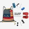 Drawstring Backpack for women,Versatile drawstring bag,Water-Resistant Cinch Bag,Gym sackpack-American Flag print view 4