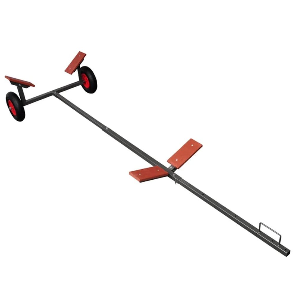loibinfen Adjustable Boat Trailer, 352.74 lb Load Capacity, Stainless Steel Boat Launching Wheels Hand Dolly for Small Inflatable Boat Trailer