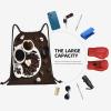 Drawstring Backpack for women,Versatile drawstring bag,Water-Resistant Cinch Bag,Gym sackpack-coffee collage view 4