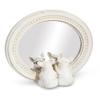 Raz Imports 2024 The Carrot Patch 8.75" Pigs with Glasses Mirrored Decor view 1