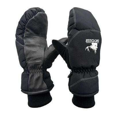 SKYDEER Mittens for Kids, Winter Gloves with Deerskin Leather and 150G 3M Thinsulate Insulation for Skiing Running Cycling Hiking Biking Outdoor Sports (SD8753M/2XS)