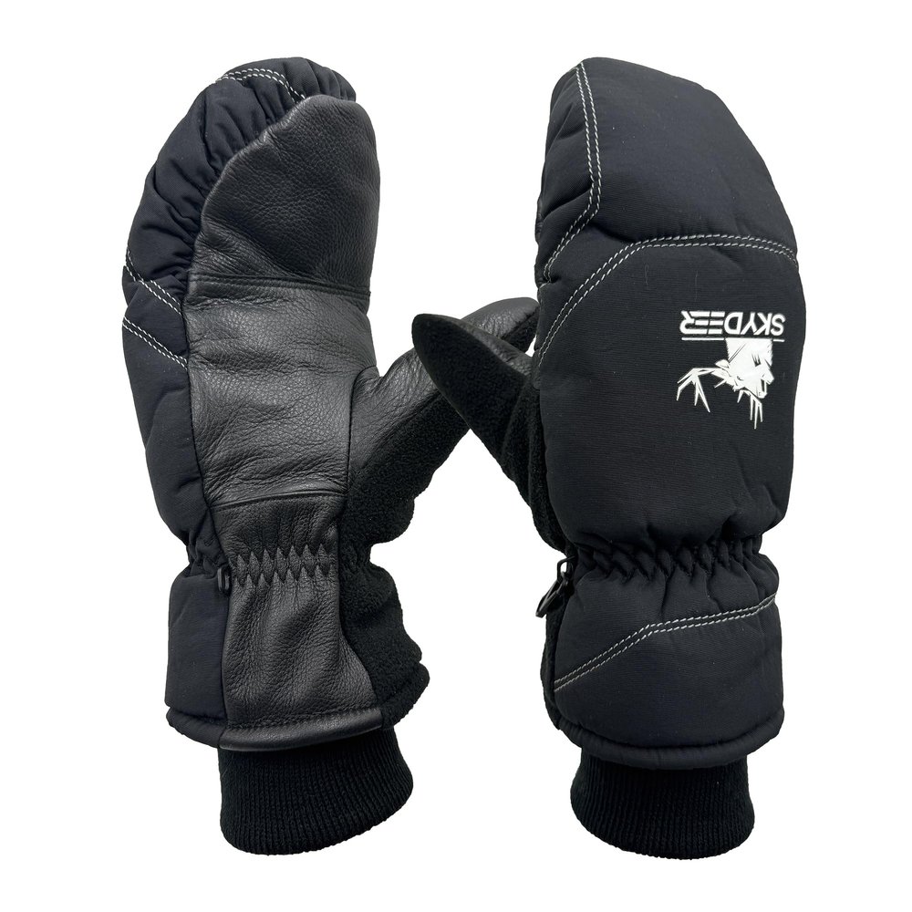 SKYDEER Mittens for Kids, Winter Gloves with Deerskin Leather and 150G 3M Thinsulate Insulation for Skiing Running Cycling Hiking Biking Outdoor Sports (SD8753M/XS)