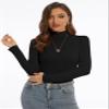 DSPSAM Turtle Necks for Womens Long Sleeve Dark Academia Clothing Casual Base Layer Turtleneck Shirts (Black, Medium) view 3