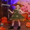 Scarecrow Costume for Girls Kids Toddler Halloween Costume Fluffy Tulle Tutu Dress with Headband Movie Role Play Party Stage Performance Children's Day Dressing Outfit Army Green 6-12 Months view 3