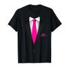 Tuxedo Fun Wedding Tie T-Shirt view 1
