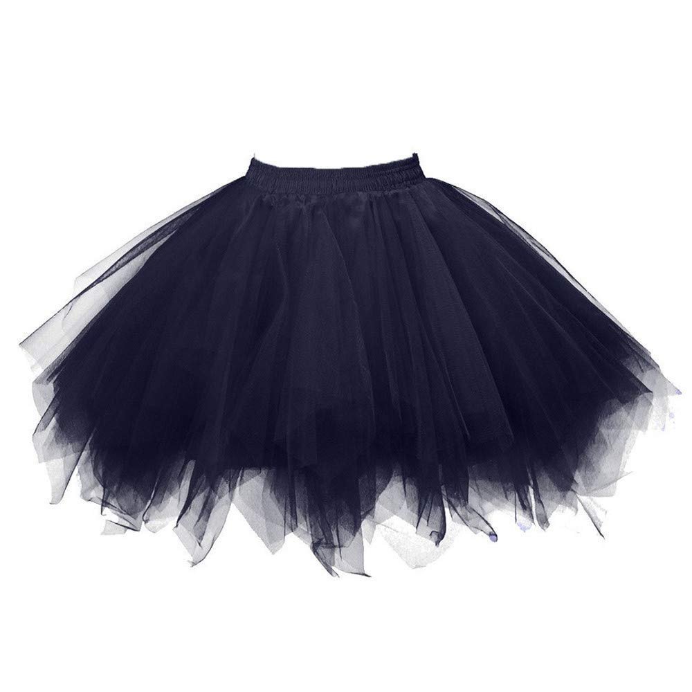 Women's Tutus Tutu Skirt 80s Tutu Womens 3 Layered Adult Tutu Skirts for Women Halloween Tutu for Women Tulle Skirt B-Black