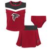 Outerstuff Girls Toddler Red Atlanta Falcons Spirit Cheer Two-Piece Cheerleader Set with Bloomers view 1