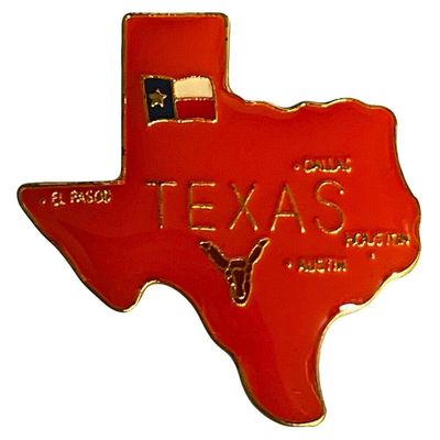 Texas Enamel State Map Hat Cap Lapel Pin (ACE - 644) (12)