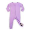 Bellabu Bear Convertible Footies for Baby Boys & Girls, Matching Family Pajamas, Rayon from Bamboo (Lavender, 3-6 Months) view 1