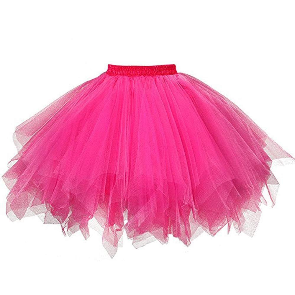 Tutus for Women 3 Layered Adult Tutu Skirts for Women Halloween Tutu for Women Tutu Skirt 80s Tutu Womens Tulle Skirt Hot Pink