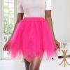 Tutus for Women 3 Layered Adult Tutu Skirts for Women Halloween Tutu for Women Tutu Skirt 80s Tutu Womens Tulle Skirt Hot Pink view 2