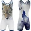 4 Time All American Firefighter wrestling singlet Size 2XS (XXL 221-250 lbs., Wolf) view 1