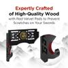 Logest Wall Mount Sword Holder - 4 Tier Options Available - Crafted Using Wood Katana Holder - Furnished in Black With a Gold Lions Head - Desirable Sword Display Gift - Sword Holder Wall (4-Tier) view 3
