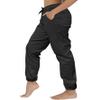 Southpole Women's Casual Comfy Twill Jogger Pants, Stretchable, Black, Medium view 3