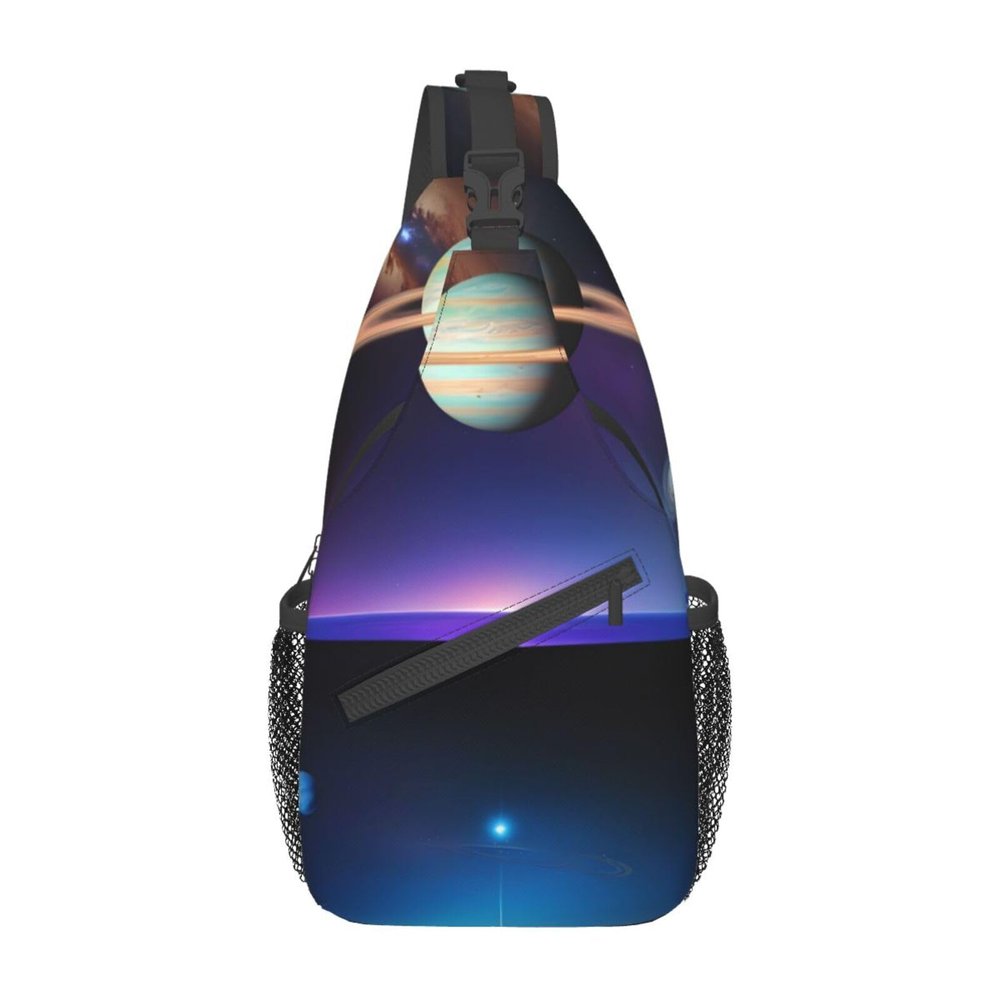 Cosmic Saturn Backpacks, Men'S And Women'S Chest Bags, Crossbody Bags, Hiking Fashion Shoulder Bags Outdoor Sports