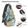 Light Coloured Floral Backpacks, Men'S And Women'S Chest Bags, Crossbody Bags, Hiking Fashion Shoulder Bags Outdoor Sports view 3