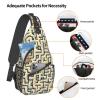 Labyrinth Treasure Map Backpacks, Men'S And Women'S Chest Bags, Crossbody Bags, Hiking Fashion Shoulder Bags Outdoor Sports view 4