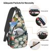White Tropical Fish Backpacks, Men'S And Women'S Chest Bags, Crossbody Bags, Hiking Fashion Shoulder Bags Outdoor Sports view 3
