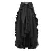 Uillui Womens Renaissance Steampunk Pirate Skirts Gothic Victorian Ruffles Skirt Halloween Cosplay Costumes Medieval Skirt view 1