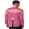 HULIJA Men Sergeant Pepper Costume 60s Satin Cardigan Coat Medieval Hippy Halloween Fancy Dress Up Hot Pink X-Large view 2