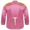 HULIJA Men Sergeant Pepper Costume 60s Satin Cardigan Coat Medieval Hippy Halloween Fancy Dress Up Hot Pink X-Large view 4