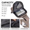 Sling Bag Crossbody Bag Men with USB Charging Port Small Messenger Bag Cross Body Shoulder Bag Sling Backpack Women with Adjustable Shoulder Strap (Oxford Cloth, Brown) view 2