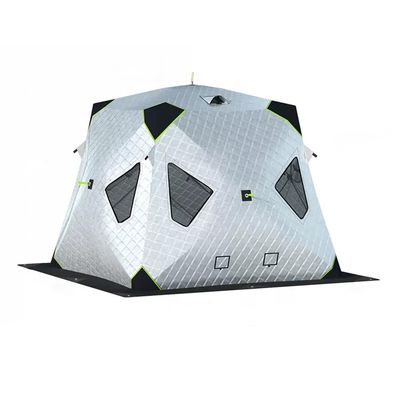 ASSYA Outdoor Winter Camping Insulated Ice Fishing Tent Ice Fishing Shelter Five-Layer Fabric Excellent Insulation with Ice Fishing Pad,Silver,C