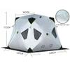 ASSYA Outdoor Winter Camping Insulated Ice Fishing Tent Ice Fishing Shelter Five-Layer Fabric Excellent Insulation with Ice Fishing Pad,Silver,C view 2