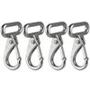ihreesy 4 Pieces Stainless Steel Carabiner Hook,Spring Clip Carabiner Hook Universal Carabiner Clip Spring-Snap Hook for Lanyard Buckle Backpack view 1