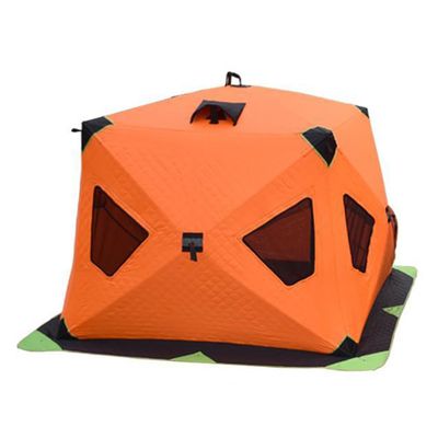 ASSYA Insulated Ice Fishing Tent Winter Fishing Tent Ice Fishing Camping Thickened Material, Cold and Warm, Windproof and Snowproof,Orange,B