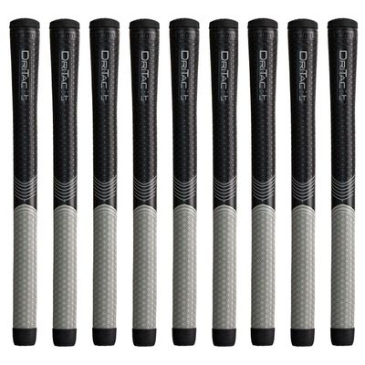 Dri-Tac LT - LITE series. Set of 9 - Golf Grip Standard, Midsize, Oversize. Polymer technology golf grips. Less tapered profile (Standard)