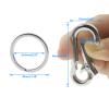 4 PCS Metal Keychain Carabiner,SAFYY Quick Release Carabiner Clip,Keyring Chain Holder,Clip for Keys on Pants view 2