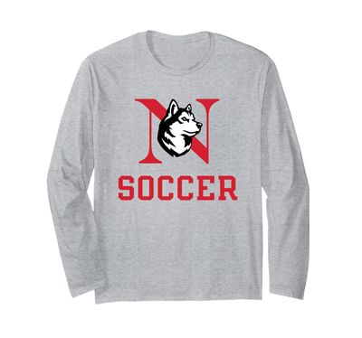 Northeastern Huskies Soccer Icon Officially Licensed Long Sleeve T-Shirt