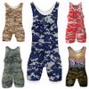 4 Time All American Sublimated Wrestling Singlet  Stitched & Durable Mens Singlet  Singlet for Wrestling, MMA & Powerlifting Wrestling Singlet Youth Boys (Camo Blue, L 156-190 lbs.) view 1
