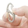 Coufce 20 Pieces 1.6 Inch S Spring Snap Hook, Silver Keychain Hook Metal Carabiner Clip, Double Snap Hook for Camping Fishing Hiking Outdoor Sports view 4