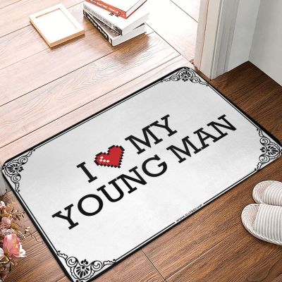Abipuir Bar Accessories for Man Cave I Love My Young Man Doormat Funny Gifts for Boss Funny Gifts for Boss (Color : Colour, Size : 65X90CM)